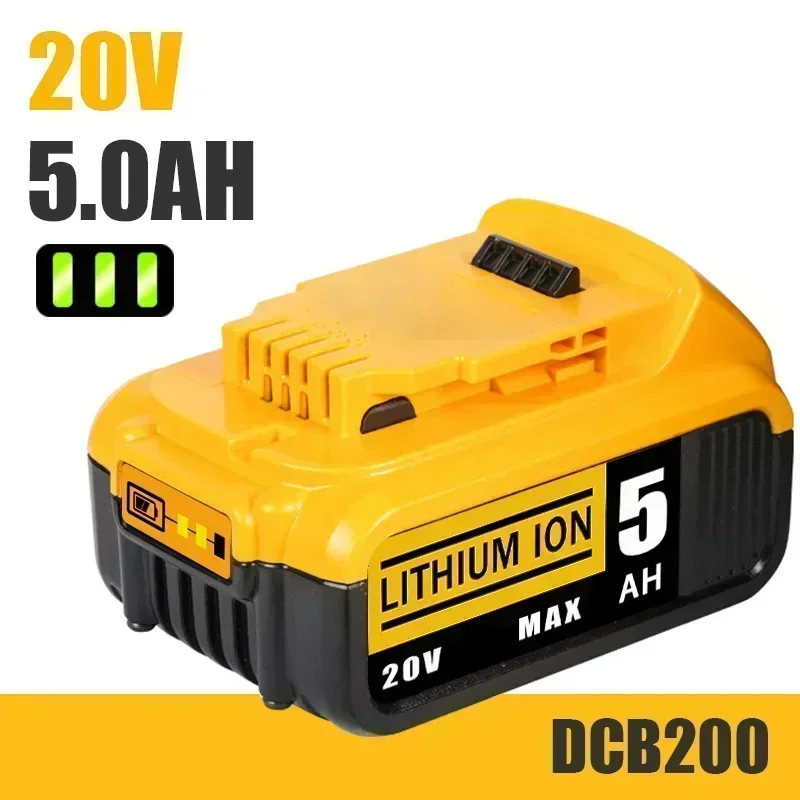 20V 4.0Ah 5.0Ah 6.0Ah DCB200 Sostituzione 18V Utensili elettrici Batteria al litio per DeWalt 20V Max DCB186 DCB206 DCB203 DCB180 DCD985B