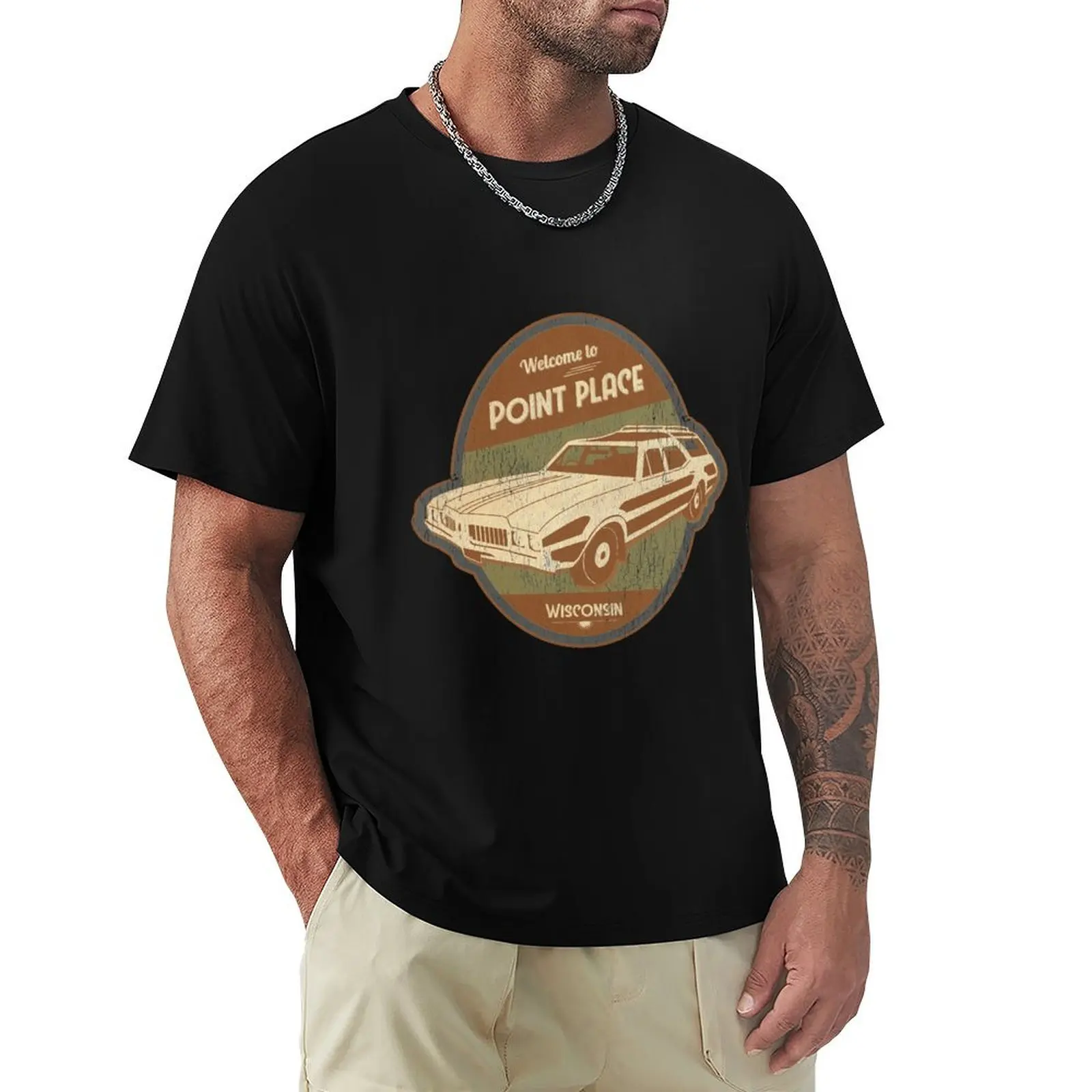 Welcome to Point Place T-Shirt Casual Lightweight Short Sleeve Top