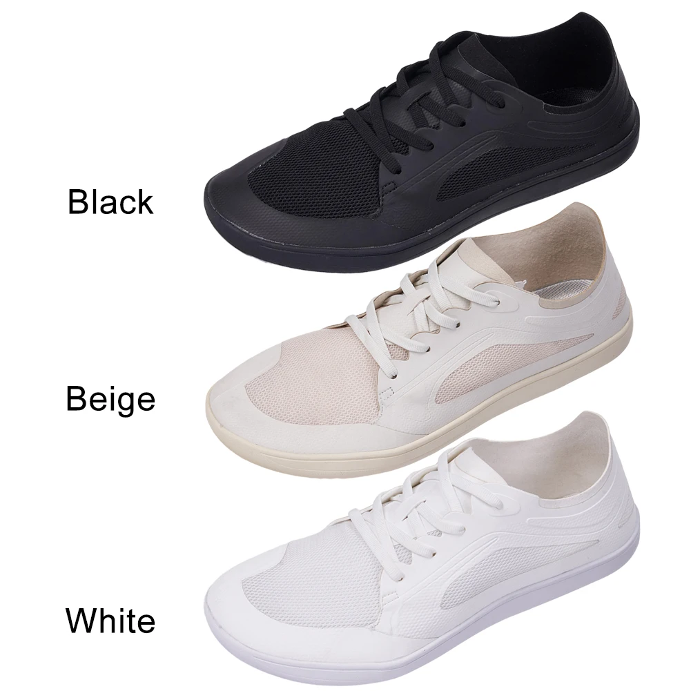 Unisex Wide Barefoot Shoes Non Slip Minimalist Walking Shoes Breathable Fitness Gym Sneakers Mesh Running Sneakers for Men Women