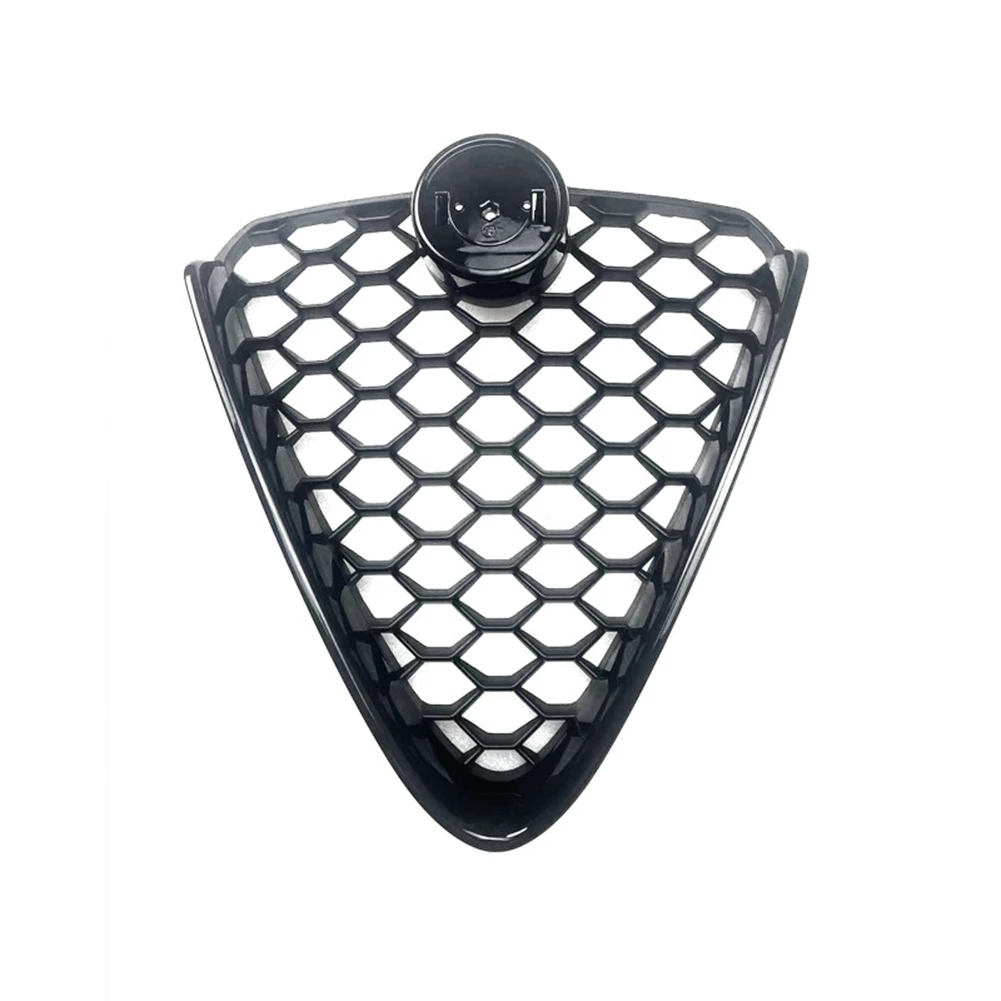 

Car Front Glossy Black Honeycomb Grill Mesh Badgeless Sport Racing Grills for Alfa Romeo Giulia Base