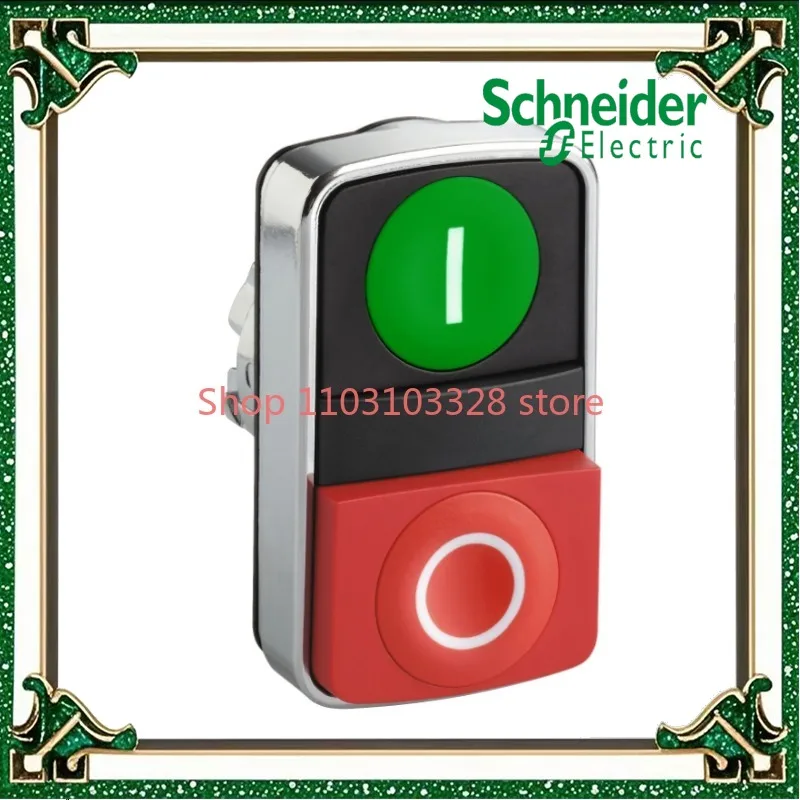 

ZB4BL7341 Головка кнопки с двойным сбросом Schneider — зеленая плоская головка I/красная приподнятая головка O