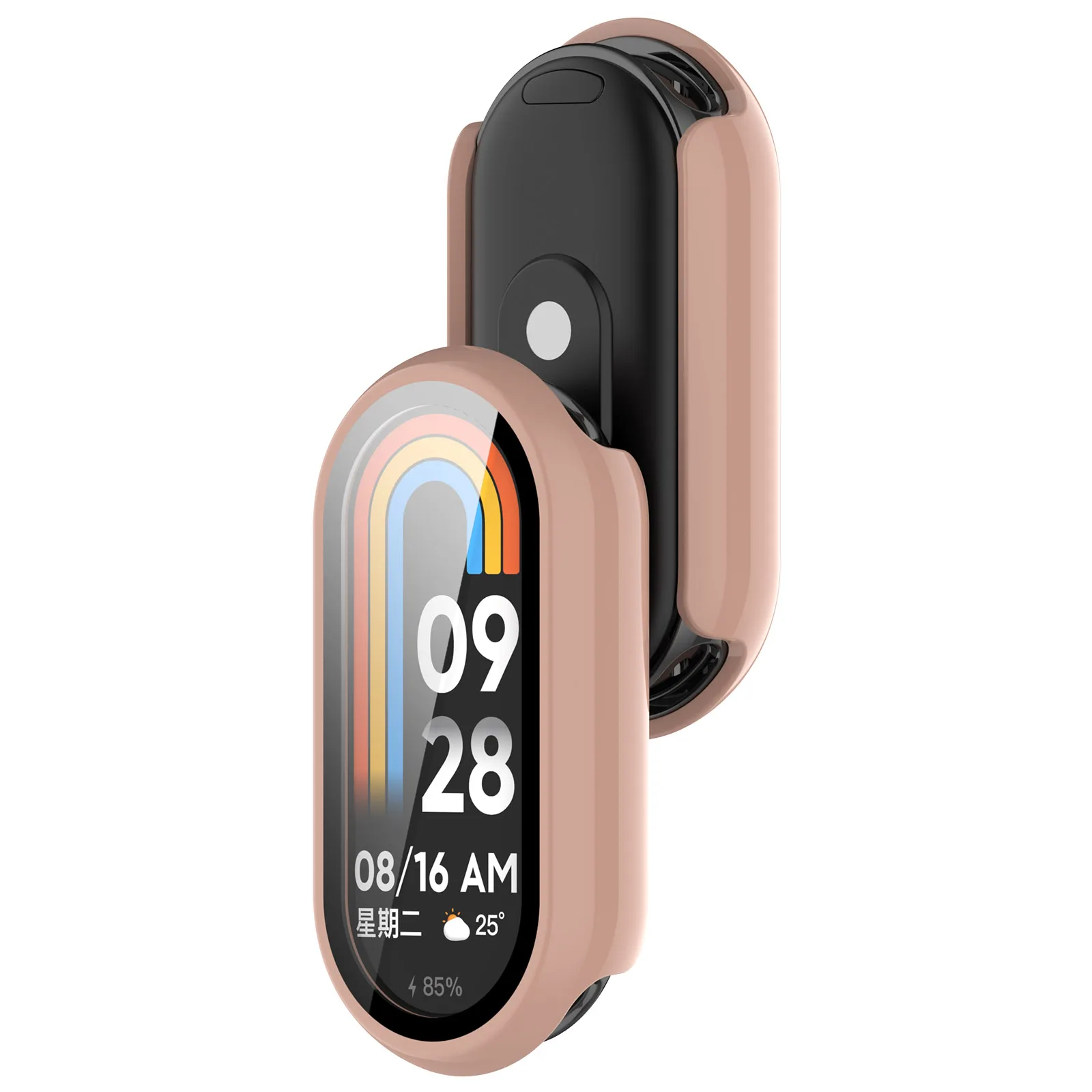 For Xiaomi Smart Band 9 Hard PC Case for Miband 9 / 8 Tempered Glass Screen Protector Protective Cover