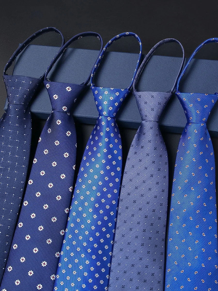 avata-masculina-casual-de-negocios-estilo-coreano-azul-estampada-sem-laco-8cm-acorio-profissional-para-terno-design-pont