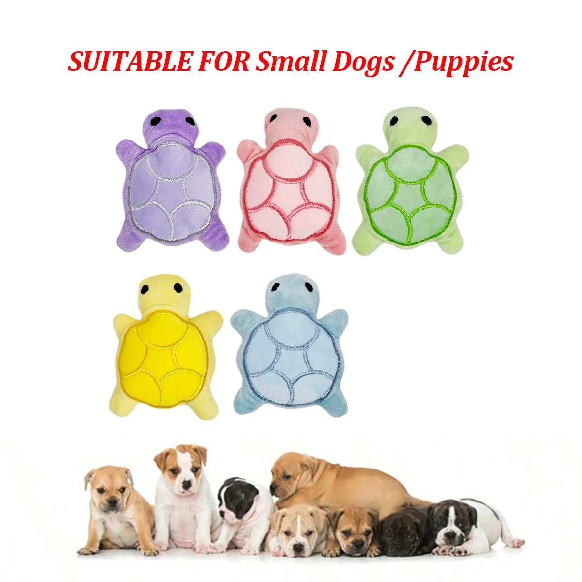 Beliebte neue niedliche Mini-Schildkröten-Plüsch-Hundespielzeuge, quietschende Spielzeuge, gesund, weich und sicher für die Zähne von Welpen.