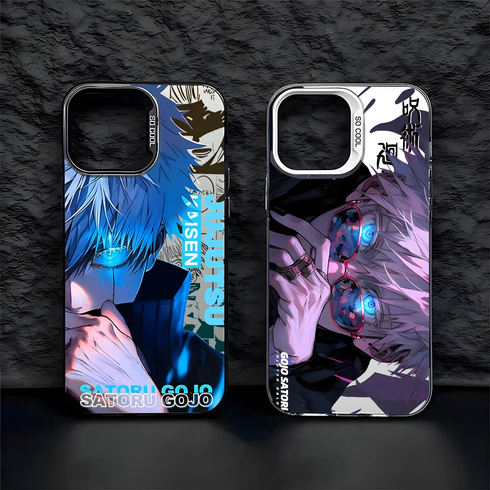 Custodia per telefono Jujutsu Kaisen Satoru Gojo per iPhone 16 15 14 13 12 11 Pro Max X XR XSMAX 8 7 Plus Cover posteriore antiurto opaca Candy