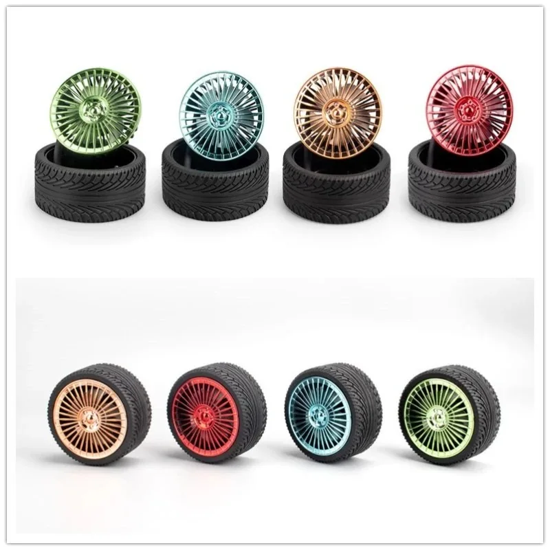 

Electroplated small fan with retro wheel shape electric fan wheel ornament USB endurance small fan