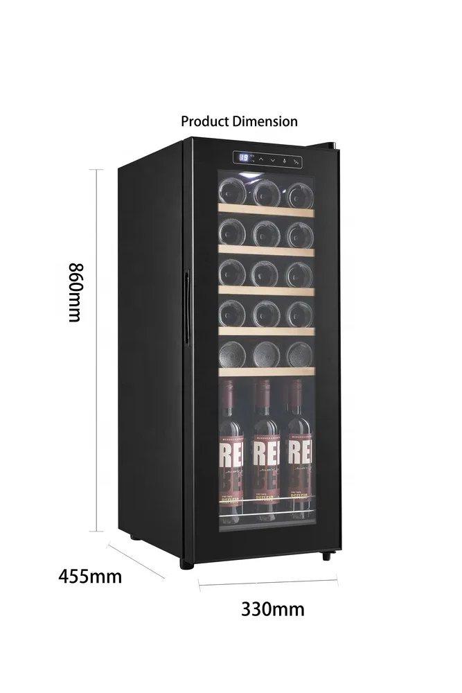 Single Zone Stainless Steel Wine Cooler Wine Fridge Cellar Wine Bottle Chiller