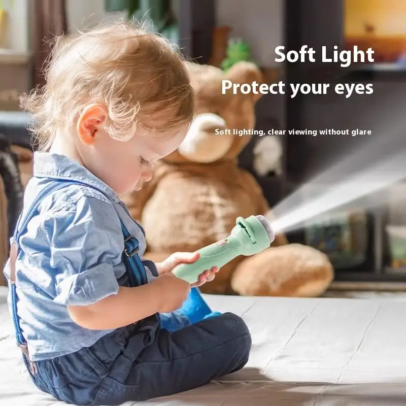 Projection Flashlight Early Education Puzzle Development Toy 24/48 Patterns Cartoon Projector Torch Baby Toy Children