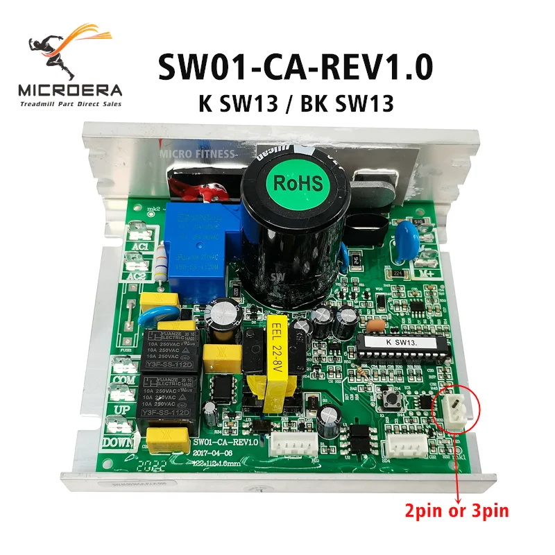 SW01-CA-REV1.0 Treadmill Motor Controller SW01 CA REV1.0 KSW13 for Reebok OMA Treadmill Circuit Panel Control Board KSW13 BKSW13