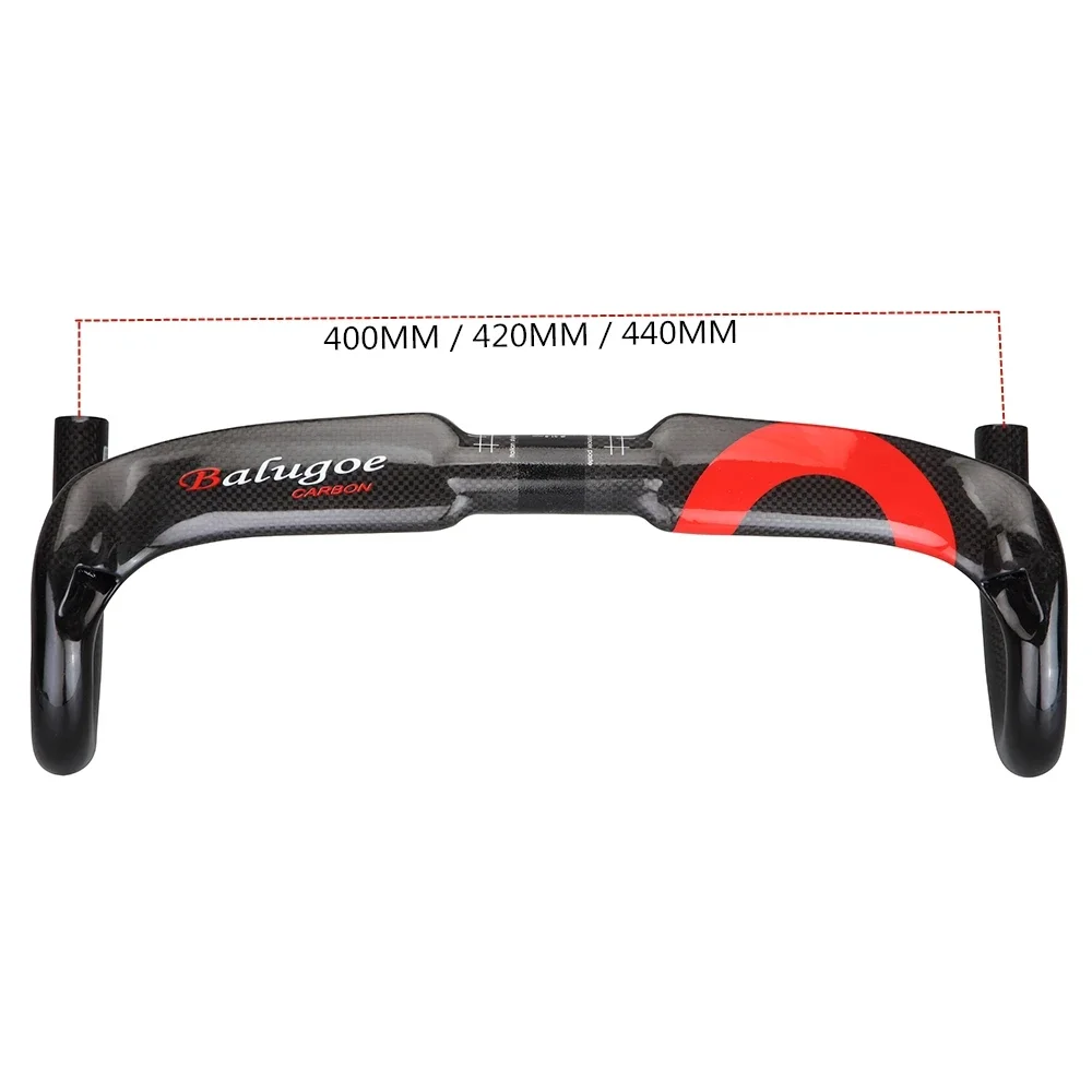 Carbon Cycling Handlebar Bent Bar Carbon Fiber Road Bike Handlebar 3K Glossy 40/42/44 Cm Internal Cable