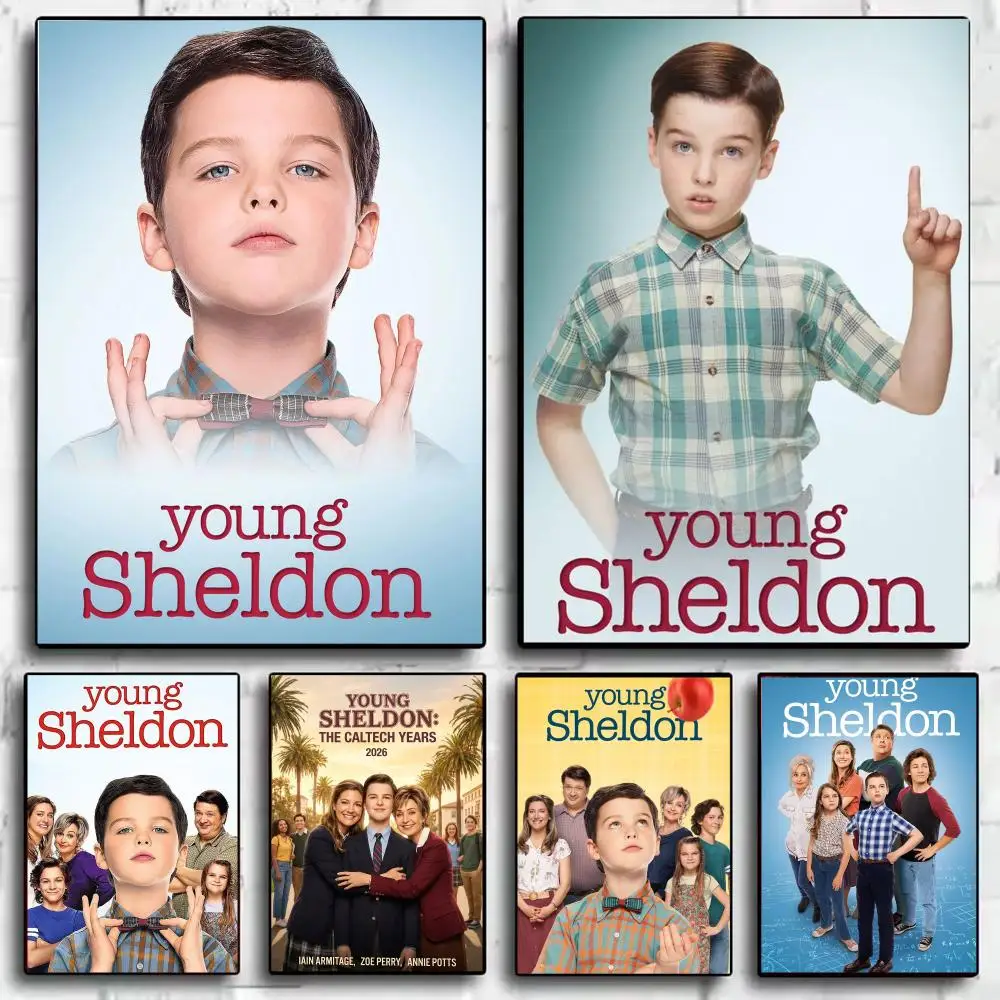 TV Y-Young Sheldon Poster Modern  Wall Art Aesthetic Minimalist Bedroom Decor Cafe Home Gift