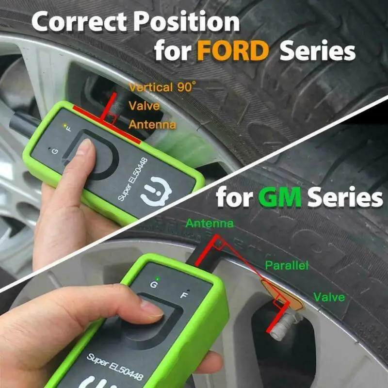 Universal TPMS Relearn Tool EL50448 2-in-1 Tire Pressure Sensor Reset Tool for GM Ford Chevrolet GMC Activation Auto Accessories