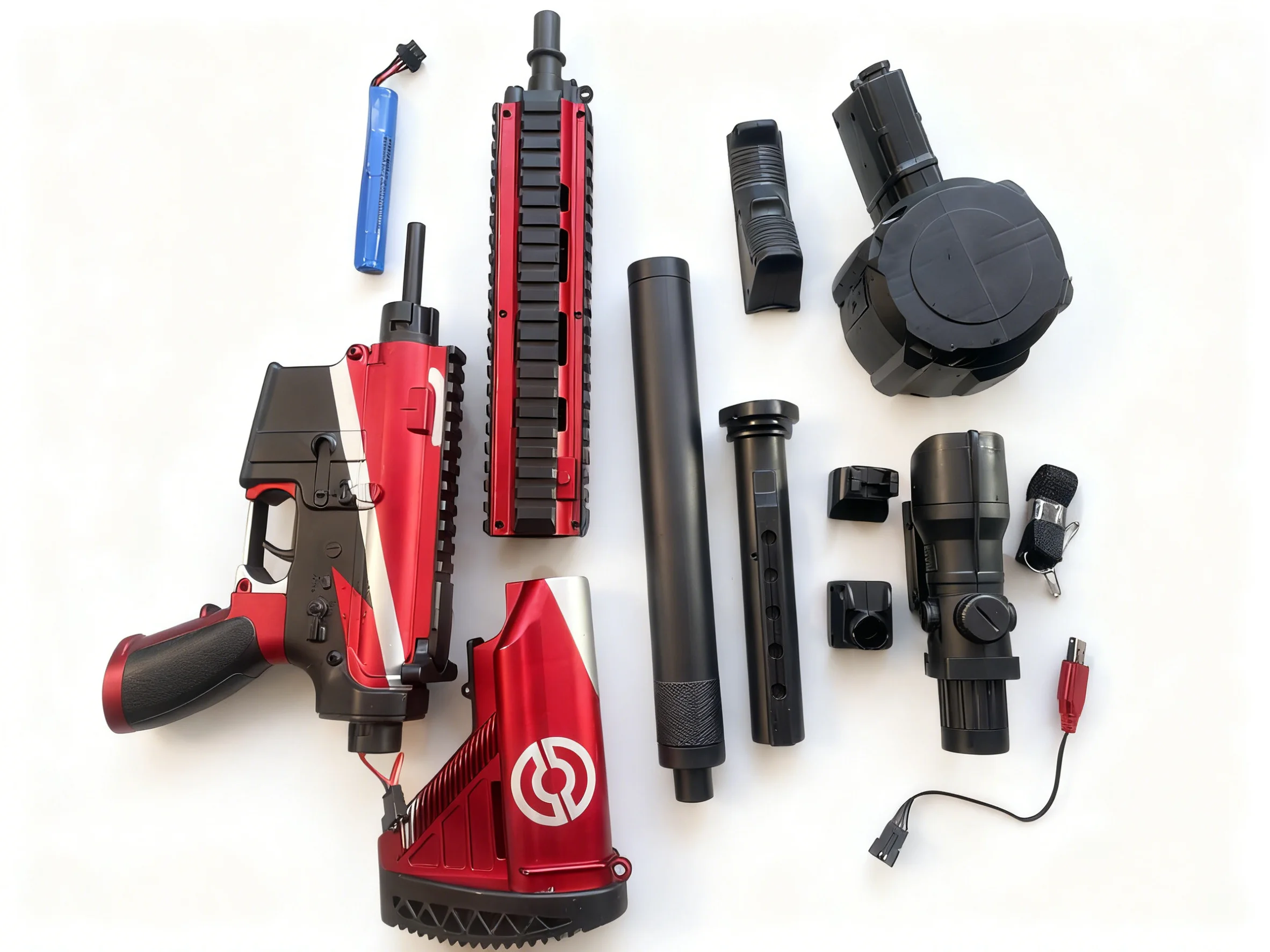 M416 Blasters de gel completamente automático Red Serment 500 rondas Blaster de bola de gel eléctrico para adultos y adolescentes