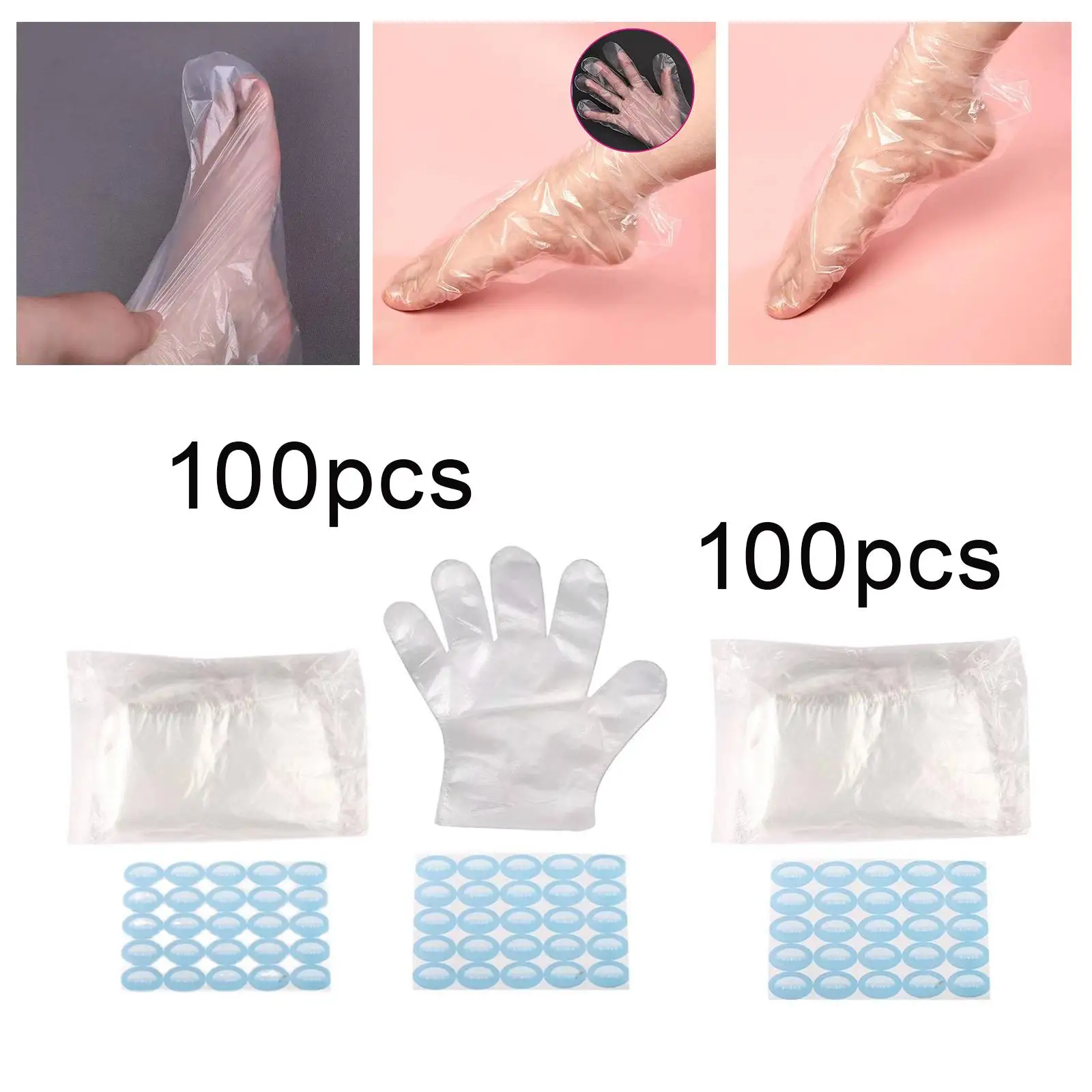 Disposable spa Hand Foot Mitts Gloves Booties for Heated Manicure Moisturizing Protection Foot Care Women