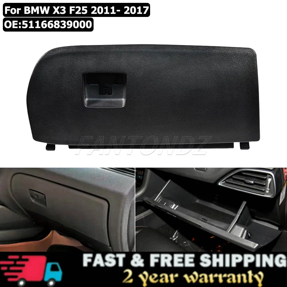 Dash Glove Box Door Lid For BMW X3 F25 2011-2017 X4 F26 2015-2018 Black 51166839000 51-16-6-839-000 Door Lid Dash Glove Box