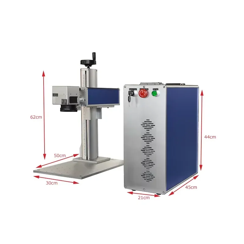 High Speed 110x110mm 150x150mm 200x200mm 300x300mm 20W 30W 50W 100W Fiber Printer Fiber Marking Machine