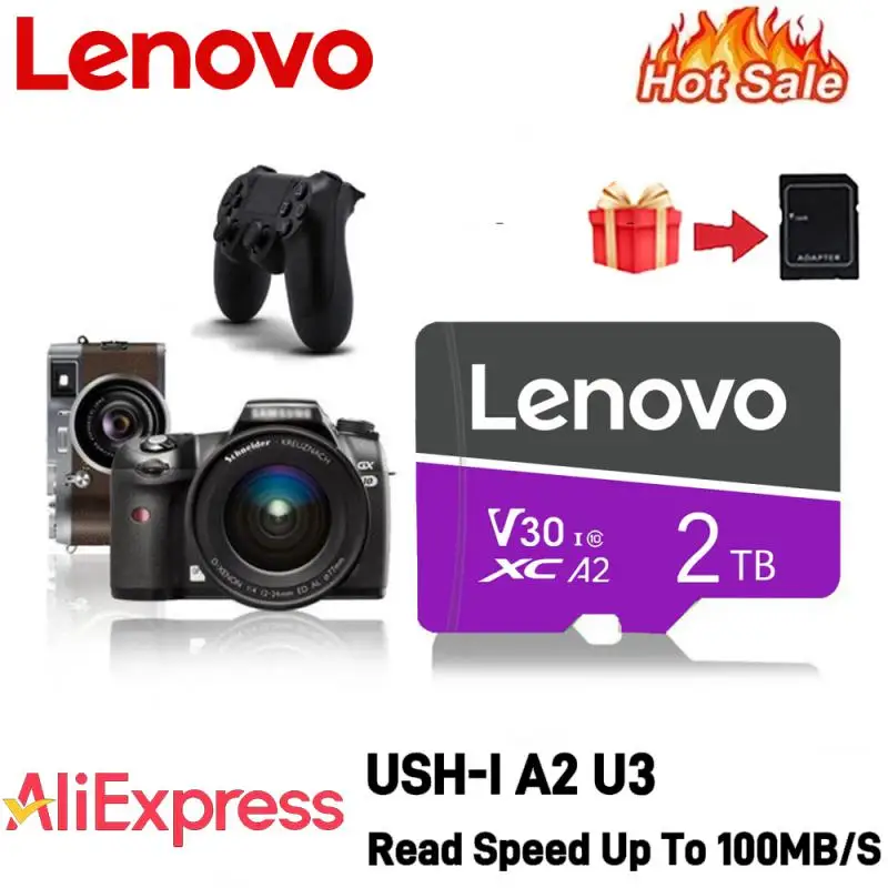 Lenovo Memory Card 2TB 1TB 512GB Flash MemoryCard Class 10 High Speed Micro Mini Sd 256GB TF Card For Nintendo Switch Games