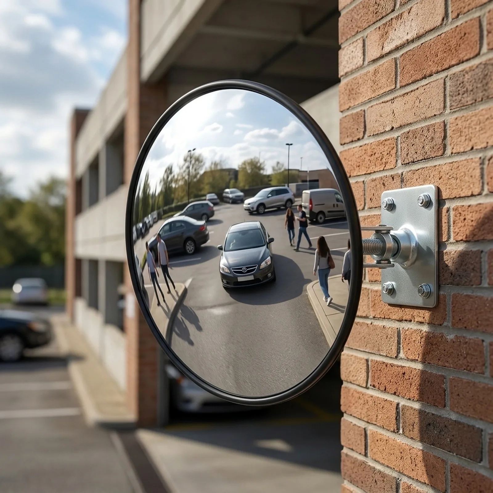 2M Traffic Convex Mirror Wide Angle Security Curved Convex Road Mirror Traffic Driveway Safety Tools for parkside Outdoor