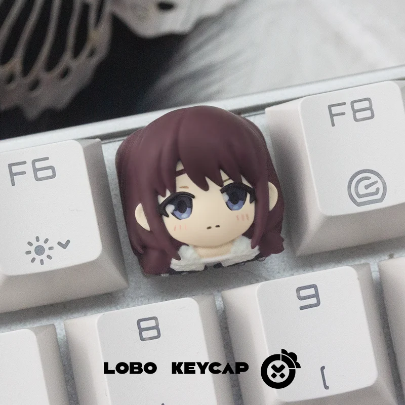 Girls Band Cry Key Caps Resin Layered Drip Gel Design Artisan Keycaps for Mechanical Keyboard Accessories Girl's Gift