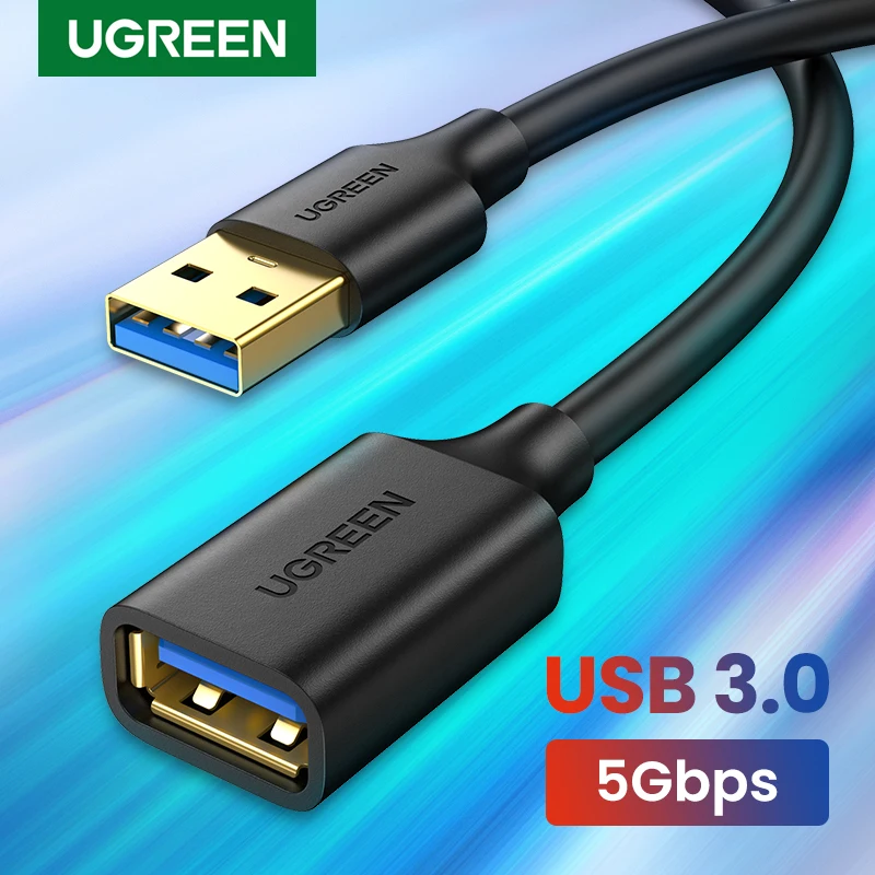 UGREEN USB Extension Cable USB 3.0 Cable for Smart Laptop PC TV Xbox One SSD USB 3.0 2.0 Extender Cord Mini Fast Speed Cable