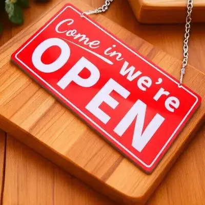 

Erasable Business Hours Thick Open Closed Sun Resistant Outdoor Front Decoration Hanging Plaque Fade Proof Store Market