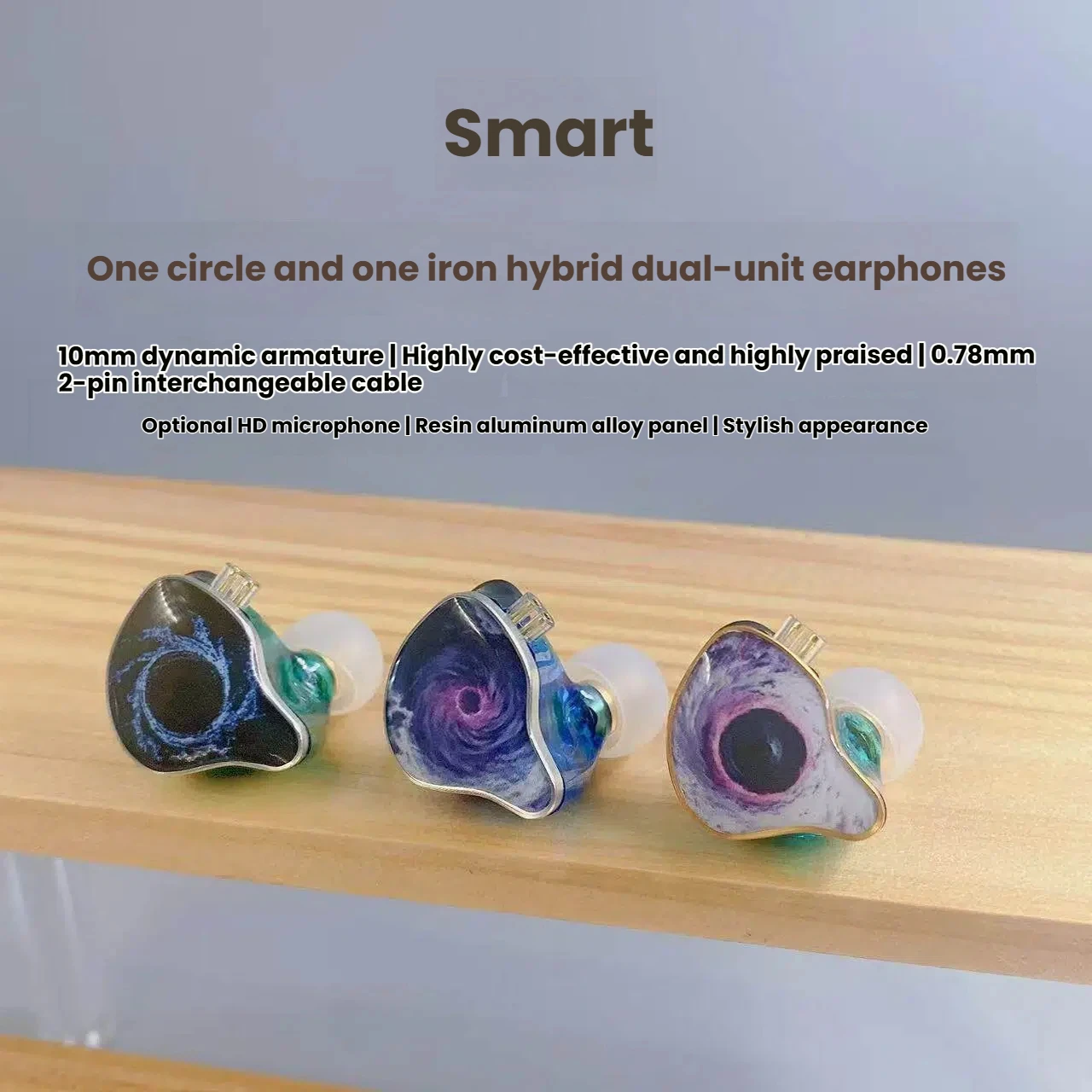 

Lingdong-Circle Iron Earphones In-ear Wired Subwoofer Ear Hook Design Live Streaming Noise Cancellation HIFI-Ready for Live