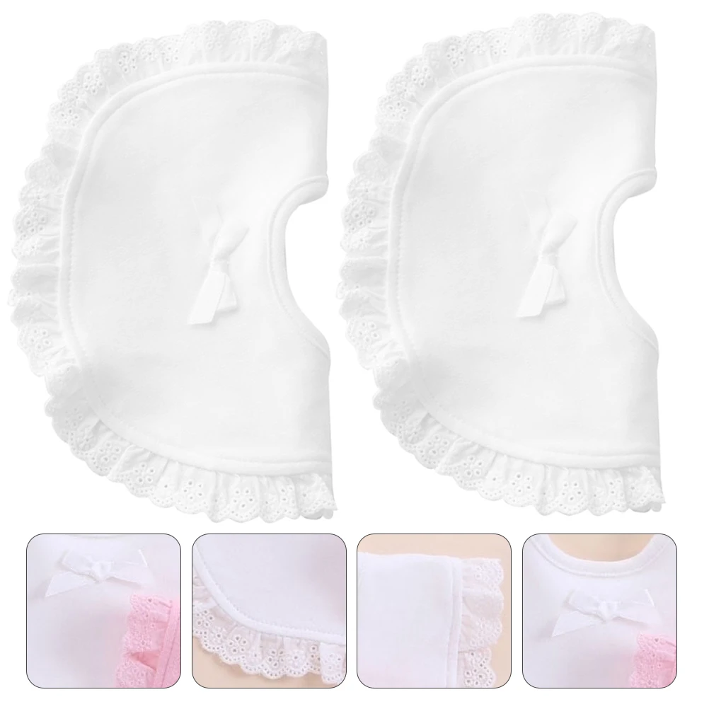 

2 Pcs Princess Lace Bibs Baby Drool Cloths Cotton Infant Saliva Towels Newborn Bandanas Children Feeding Accessories Soft