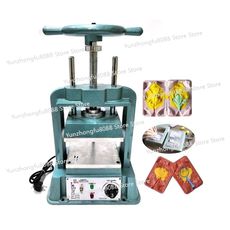 

8x8 Inch Jewelry Making Machines Jewelry Mold Vulcanizer Heavy Duty Air Vulcanizer Rubber Plate Vulcanizing Machine