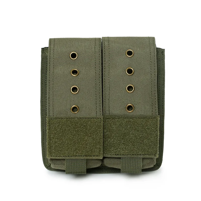 Tactical MOLLE Twin Magazine Pouch with Insert Vest Attachment Accessory Pack Double Mag Pouch for Outdoor & Airsoft