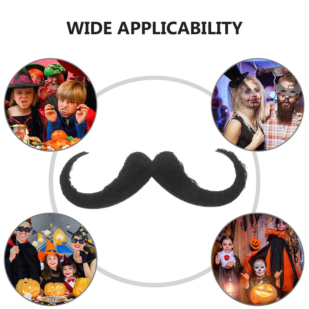 2 pçs macio seguro realista falso bigode e barba para homens festas de férias reunião temática traje barba de halloween