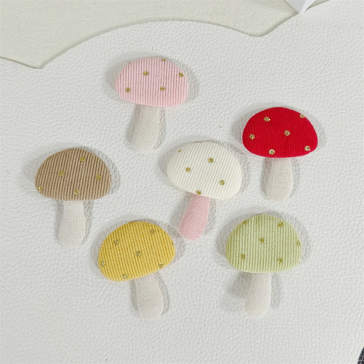 15PCS Plush fabric art cute little fresh mushroom accessories DIY hair accessories bags clothing shoes socks hats decorative acc