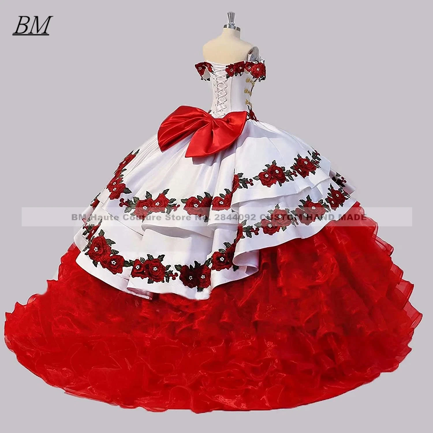 Bm flores do vintage bordados vestidos quinceanera babados vestido de baile doce 16 baile de formatura festa 15 anos