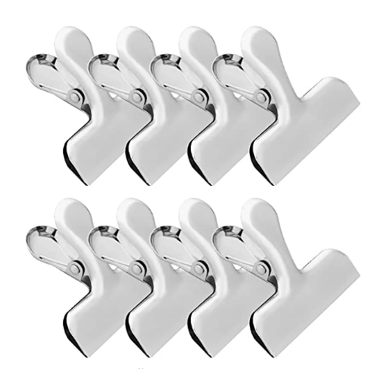 8Piece Silver Chip Clips Large Clips Food Clip Kitchen Clips For Food Packages For Snack