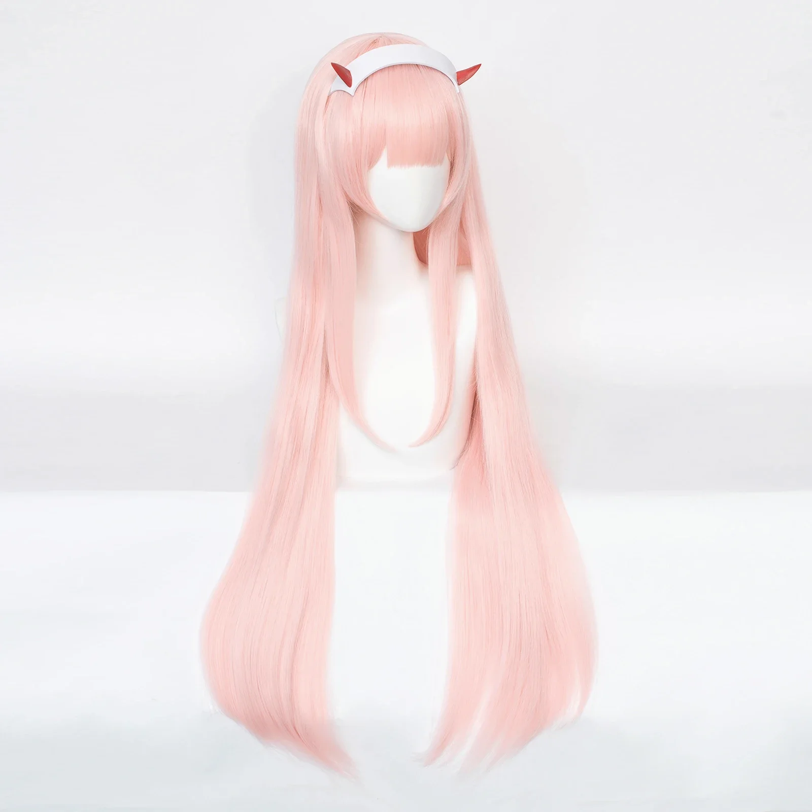 RANYU Anime Long Women Wig Pink Synthetic Straight Cosplay Fluffy Hair Heat Resistant Wig For Party