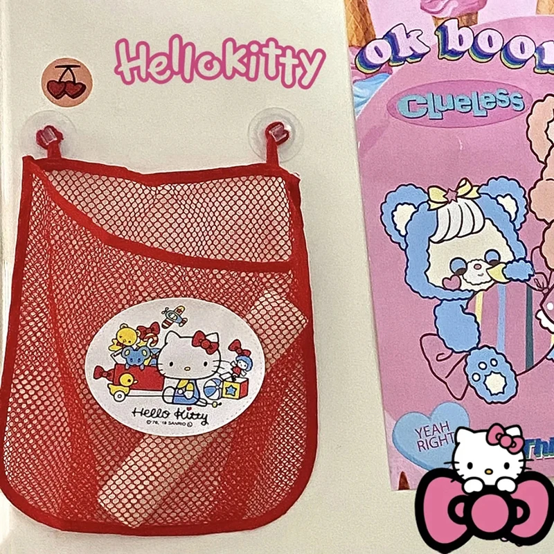 

Sanrio Hello Kitty Storage Bags Cartoon Kt Cat Sundries The Hanging Wall Pouch Girls Dormitory Home Organizer Bag Gift