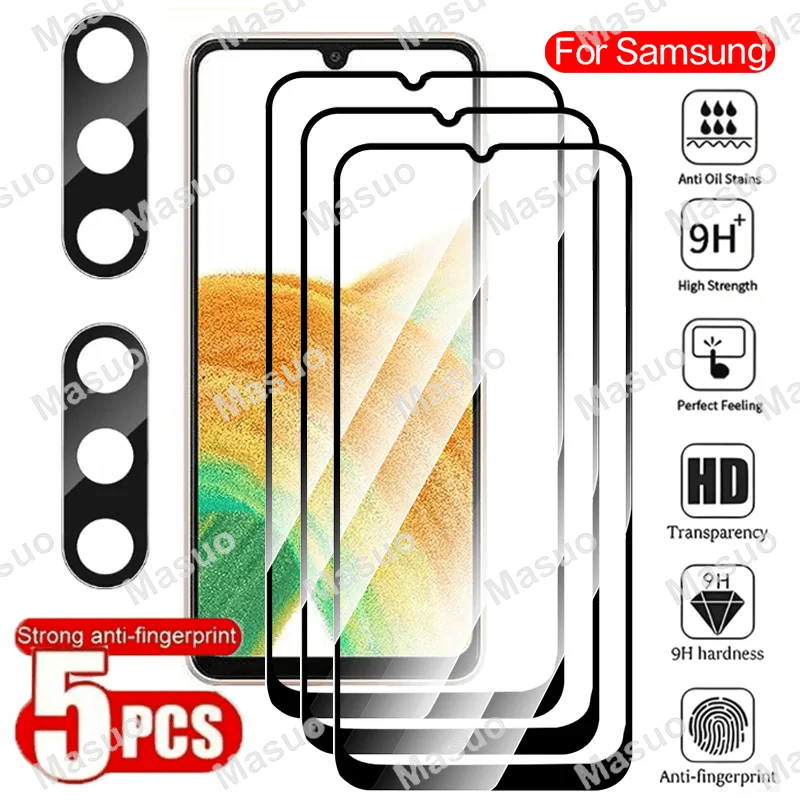 

3+2pcs for Galaxy A06/A14/A15/A16/A25/A26/A35/A36/A55/A56 Premium Tempered Glass-Ultra Protection Shockproof & Scratch-Resistant