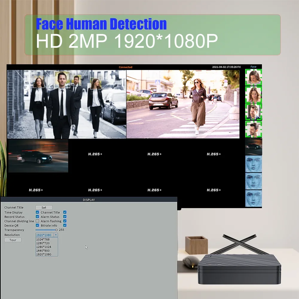 New WiFi NVR HD Wifi 5MP 8CH Wired 8MP Mini Video Recorder H.265 Human Face Detection Support ICSEE APP Wifi Security Camera