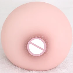 Male Masturbator Realistic Soft Breast Female Boobs Silicone Vaginal Pussy Anal True Nipple Masturbation Vagina Sex Toys For Men