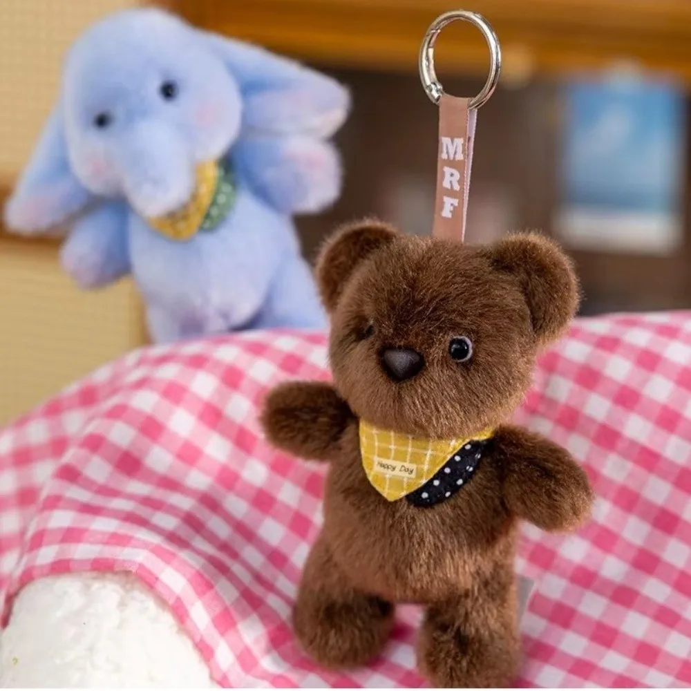 Super Soft Plush Animal Pendant PP Cotton Panda Plush Backpack Pendant Bear Elephant Plush Keychain Toys Universal Age