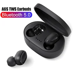 Écouteurs Bluetooth A6S TWS, casque sans fil, réduction du bruit, écouteurs stéréo HiFi, contrôle tactile, casque pour Xiaomi, iPhone