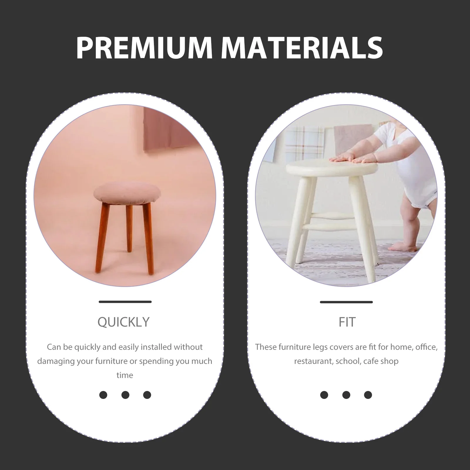 

2pcs Chair Leg Cover Anti-Slip Furniture Leg Caps For Hardwood Floors Chair Sofa Feet Protectors Floor Protector Pads