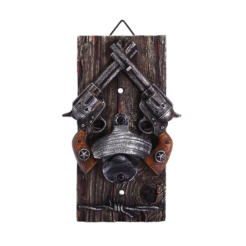 

Double Barrel Beer Opener - Resin Crafted Wine & Bottle opener, Unique Home Bar Decor, Modern Kitchen Gift, Cute Beer Accessory