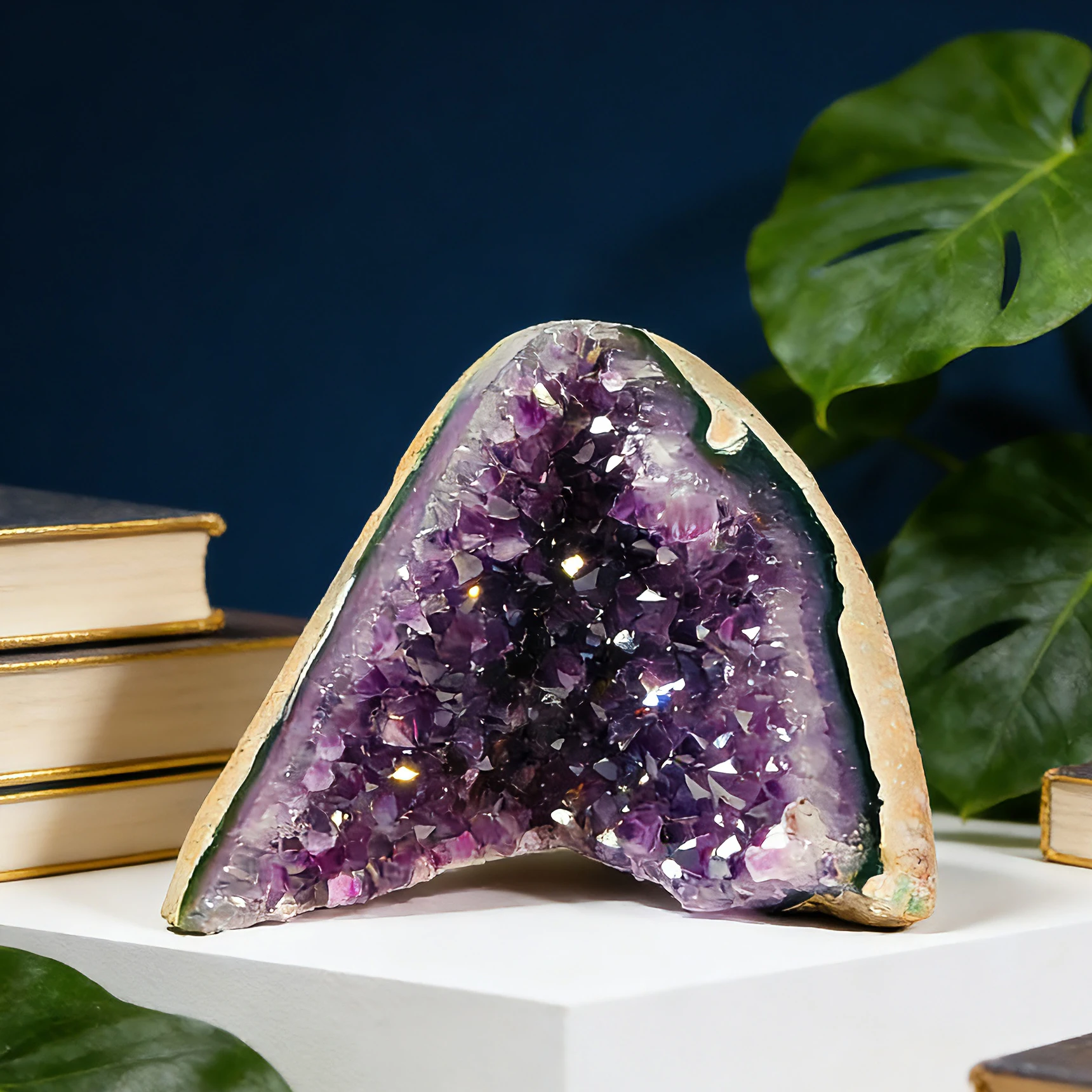 Natural Amethyst Cluster Decorative Ornament Purple Crystal Energy Crystal Array Raw Ore Decoration Home Garden Art