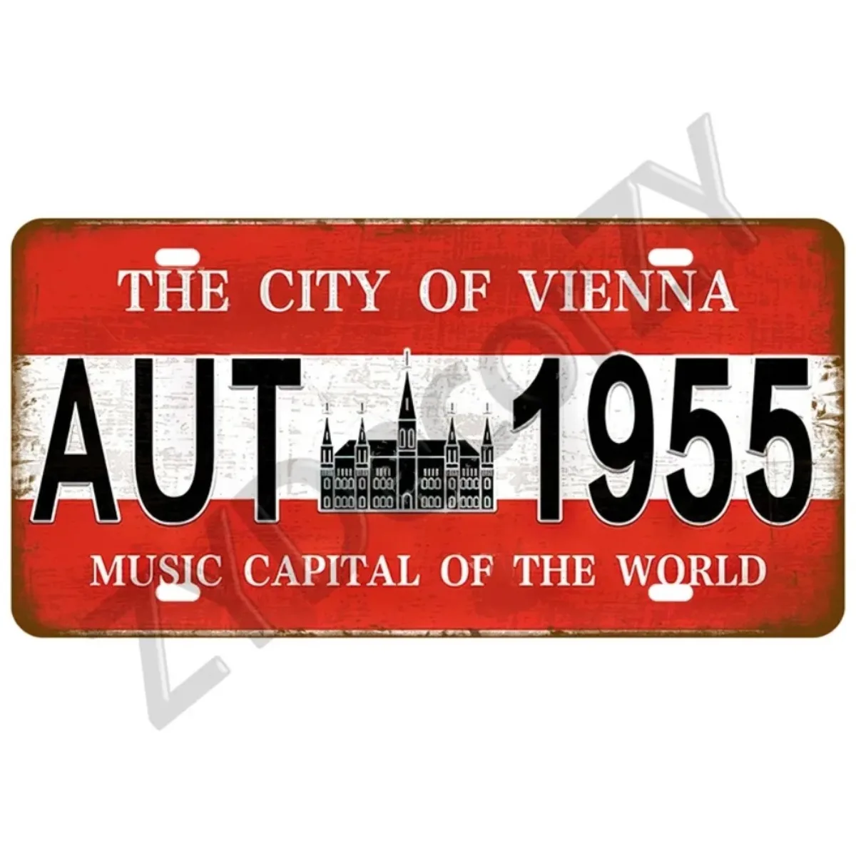 علامة ريترو لاندمارك كانتري تين | لوحة معدنية | رجل الكهف/بار/ديكور المنزل #4