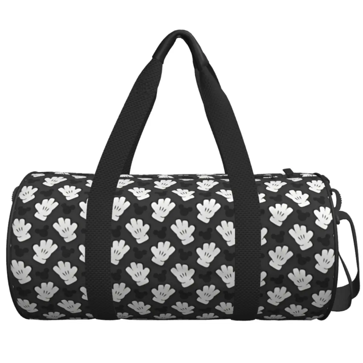 

Male Female Travel Bag Mickey Mouse Doodle Graffiti Gym Bag Large Capacity Portable Pattern Handbag Retro Swimming Sports Bag