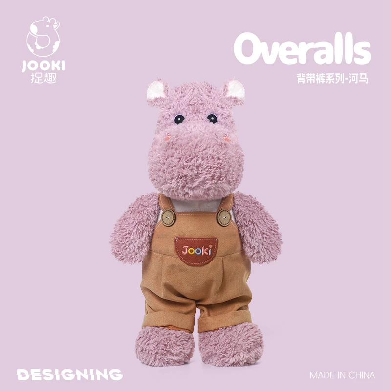 

44 cm Cute Hippo Plush Toy Stuffed Animal Hippo Plush Wear Braces Doll Home Room Decor Kids Birthday Xmas Gifts Companion Doll