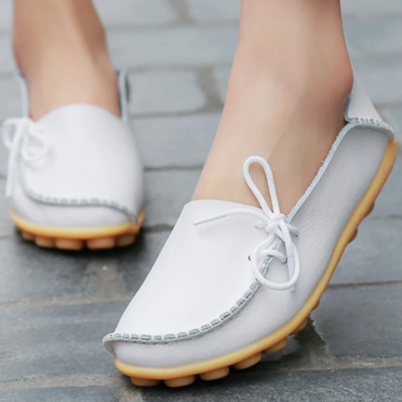 

Женские туфли на плоской подошве, модные дышащие лоферы с бантом, женские кроссовки, мокасины, лоферы из натуральной кожи, женская обувь, распродажа