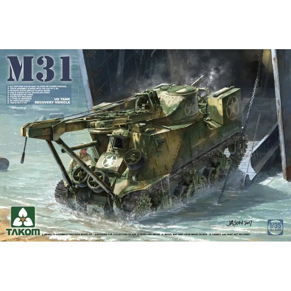 

TAKOM 2088 1/35 M31 U.S. Tank Recovery Vehicle - Scale Model Kit