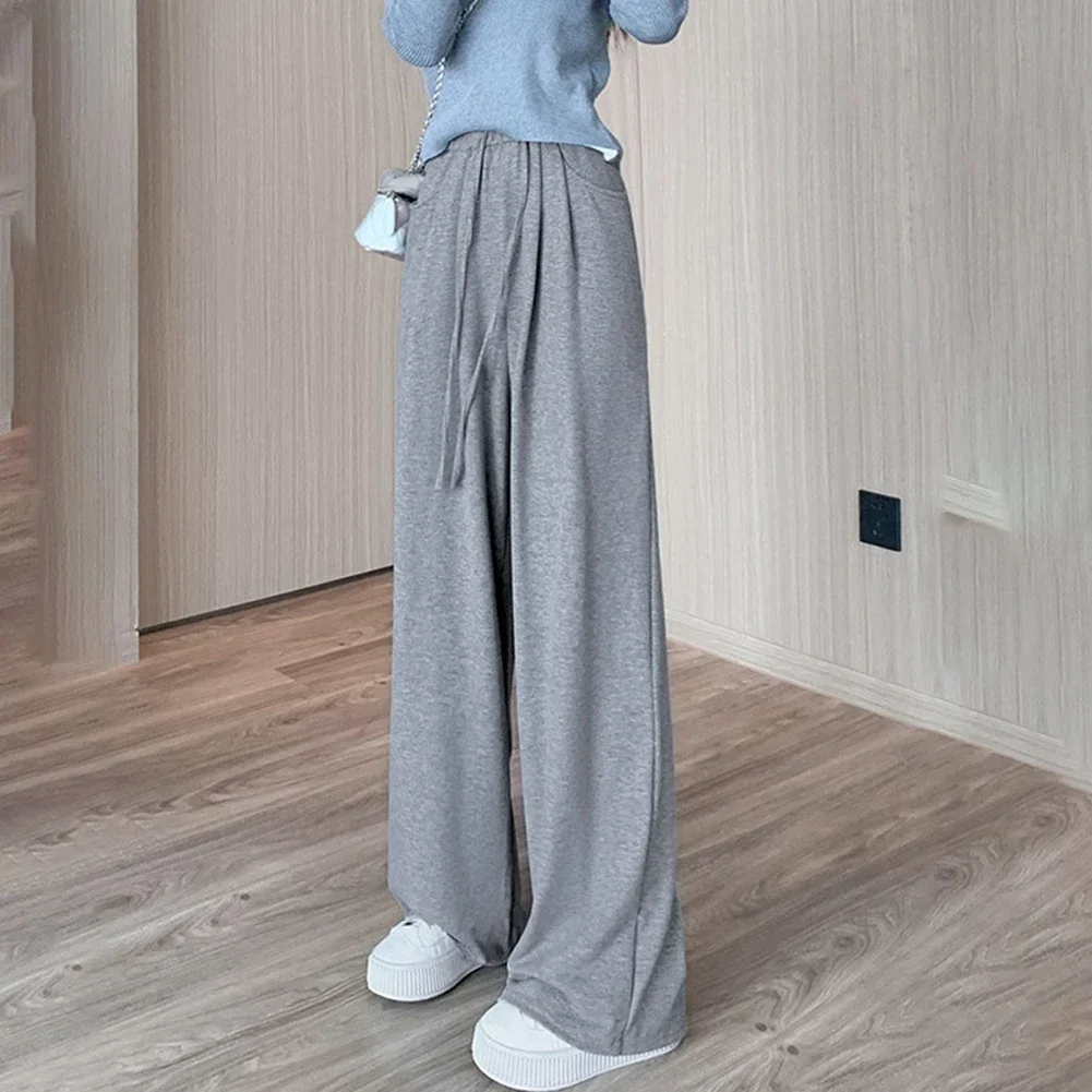 Casual Womens Pants Loose Trousers Casual Outfits M Pink Solid Color Pattern All Seasons Wear Daily Use Apparel