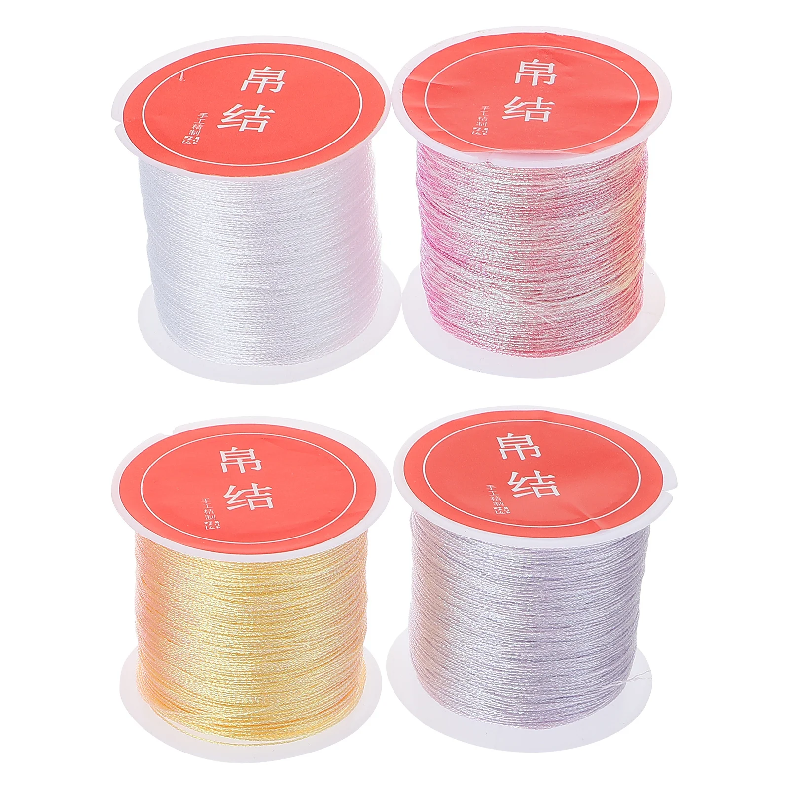 

4 Rolls Colored Silk Thread Smooth Durable Beading Sewing Craft Diy Hand Stitching Embroidery Multi-Purpose Threads For Quilting